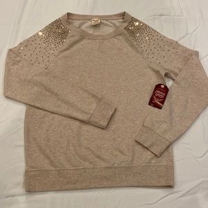 Woman’s Size 0-2 Faded Glory embellished Sweatshirt